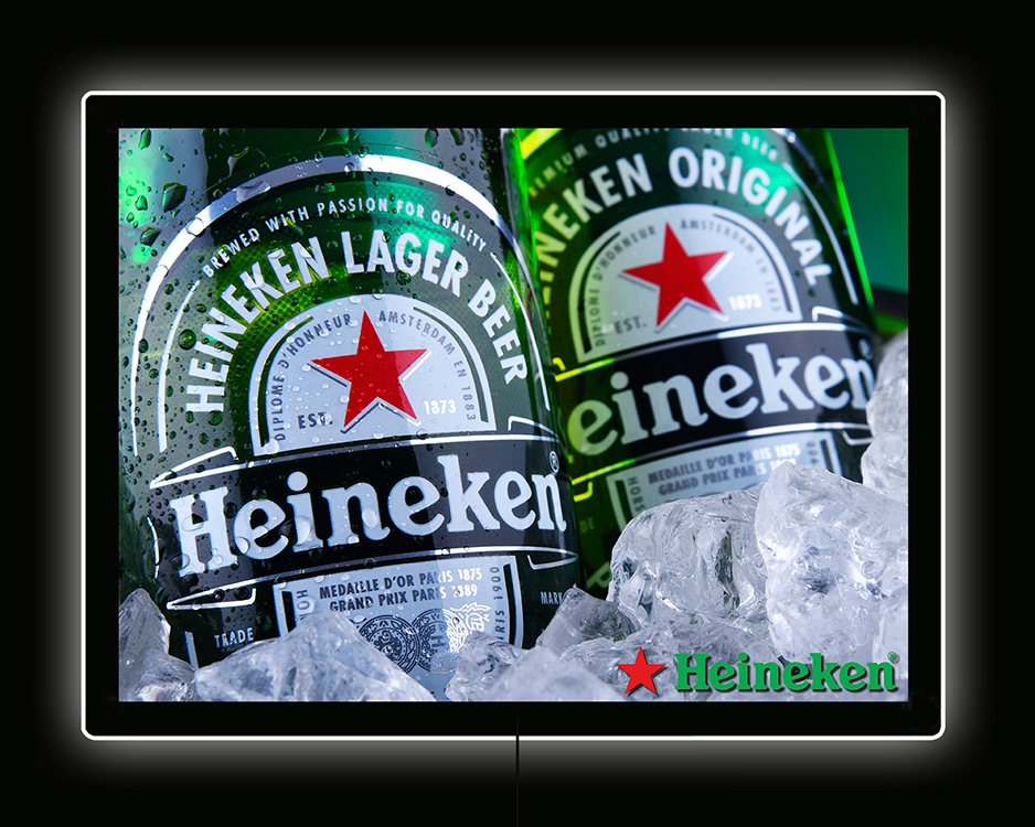 Backlight - Heineken bottles