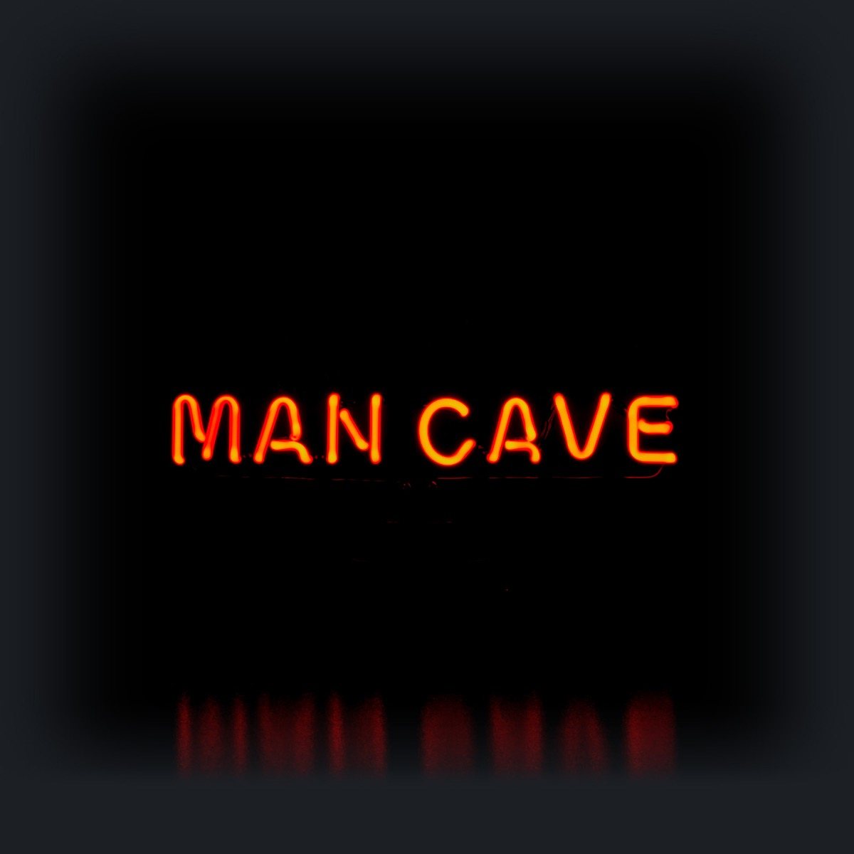 Neon Sculpture - Man Cave in text